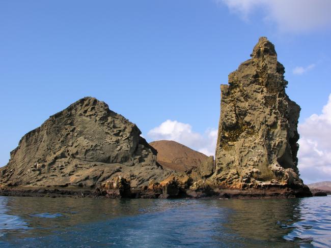 Pinnacle Rock på Isla Bartolome ved Galapagos Pinnacle Rock på Isla Bartolome ved Galapagos